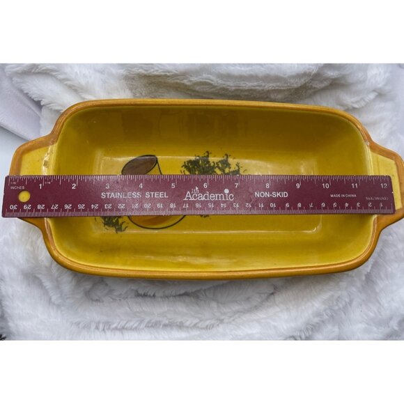 Vintage Mushroom Design Baking Dish Loaf Bread Pan - Picture 11 of 14